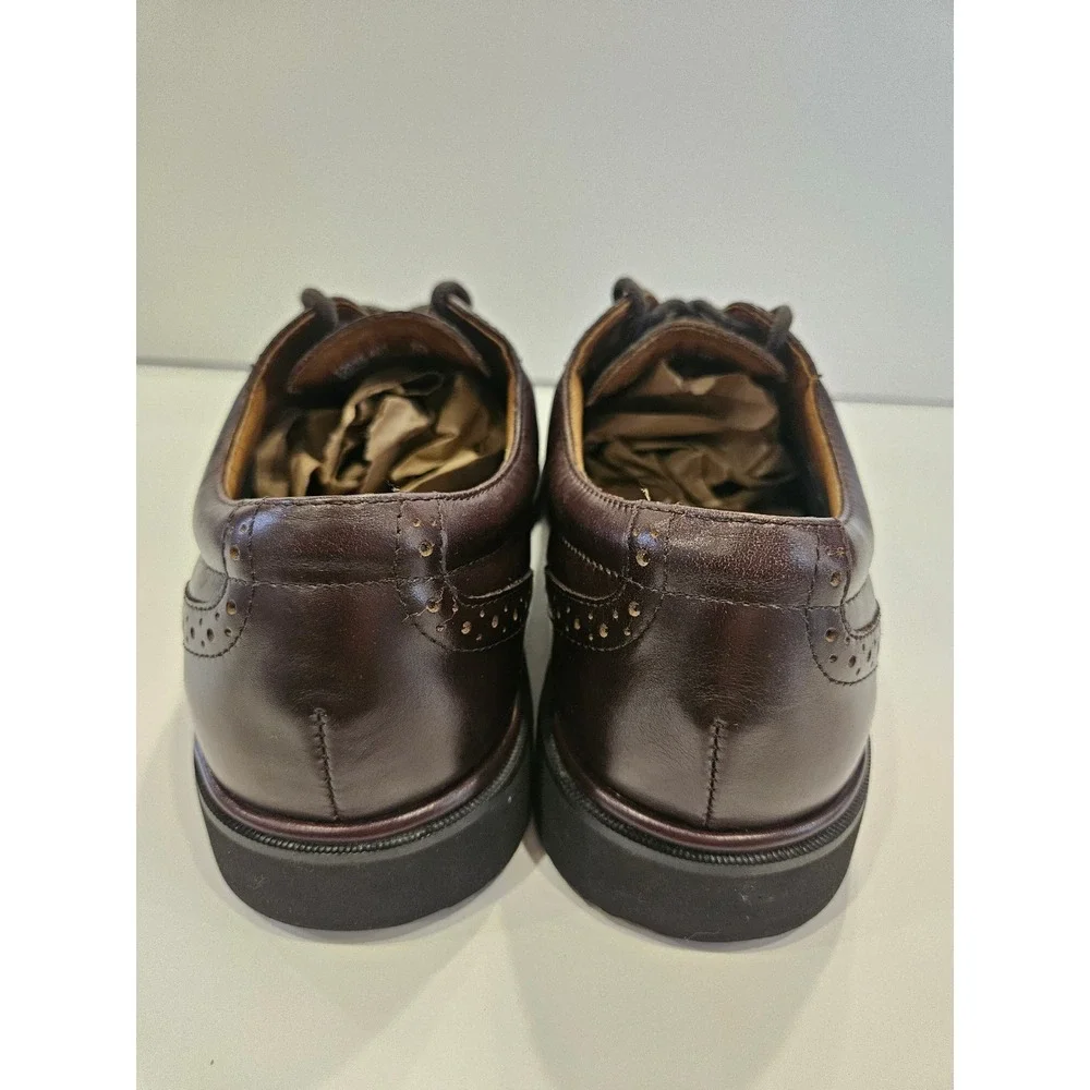 Florsheim‎ Bristow Mens Dark Burgundy Leather Wingtip Oxford Shoes 12015-601 8D